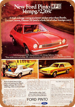 1975 Ford Pinto - Metal Sign