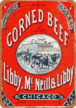 1898 Libby Corned Beef - Metal Sign