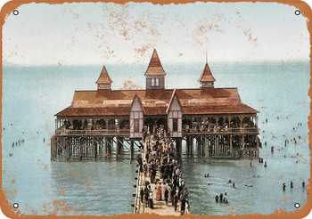 1900 Garfield Bathing Pavilion Salt Lake - Metal Sign
