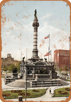 1900 Soldiers and Sailors Monument Cleveland - Metal Sign