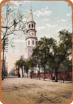 1900 St. Michael's Church Charleston - Metal Sign