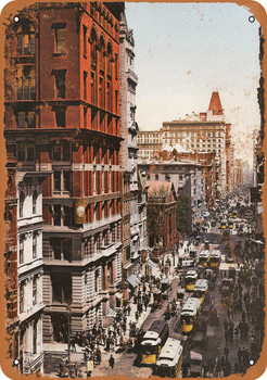 1900 Broadway and Dey Street New York City - Metal Sign