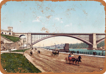 1901 Washington Bridge New York City - Metal Sign