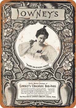 1901 Lowney's Chocolate Bon-Bons - Metal Sign