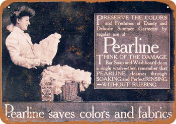 1905 Pearline Laundry Soap - Metal Sign