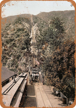 1905 Mount Lowey Incline Railway California - Metal Sign
