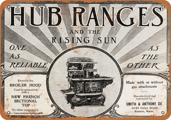 1908 Hub Ranges - Metal Sign