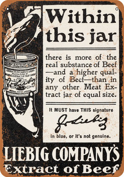 1908 Liebig's Beef Extract - Metal Sign