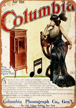 1911 Columbia Grafola Phonographs - Metal Sign