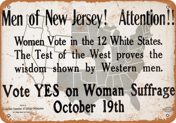 1915 Women's Suffrage Vote - Metal Sign