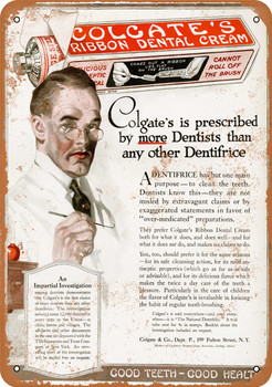 1917 Colgate's Dental Cream - Metal Sign