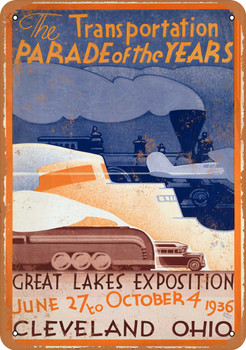 1936 Great Lakes Expo Cleveland - Metal Sign