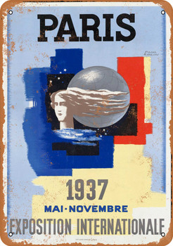 1937 Paris International Expo - Metal Sign 2