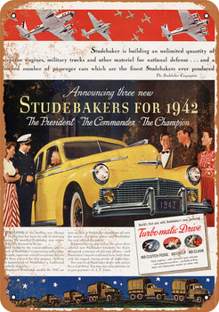 1942 Studebaker - Metal Sign