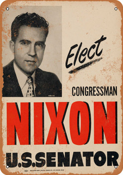 1950 Elect Richard Nixon - Metal Sign