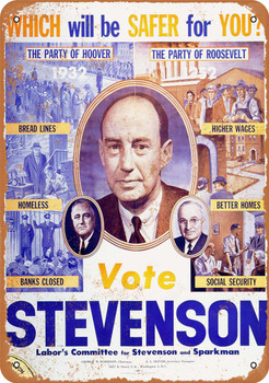 1952 Vote Stevenson - Metal Sign
