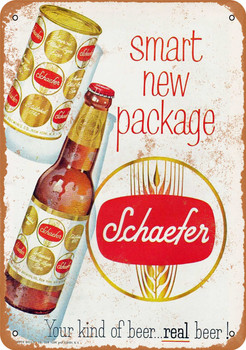 1958 Schaefer Beer - Metal Sign