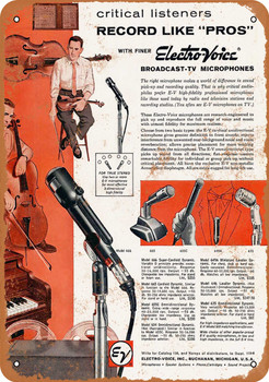 1959 Electro-Voice Microphones - Metal Sign
