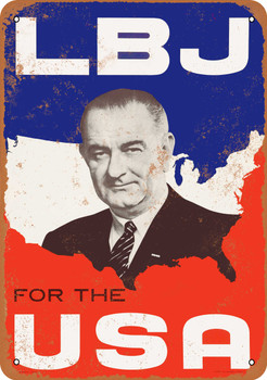 1960 Lyndon Johnson for the USA - Metal Sign