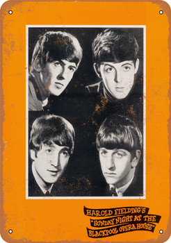 1964 Beatles at Blackpool Opera House - Metal Sign