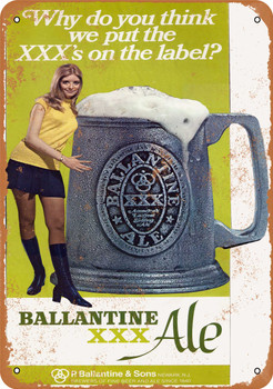 1964 Ballantine XXX Ale - Metal Sign