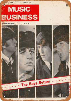 1964 Beatles Music Business - Metal Sign