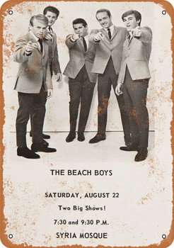 1964 Beach Boys in Pittsburgh - Metal Sign