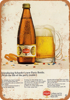 1967 Schaefer Beer Party Bottles - Metal Sign