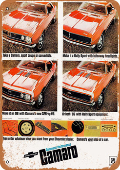 1967 Chevrolet Camaro SS Options - Metal Sign