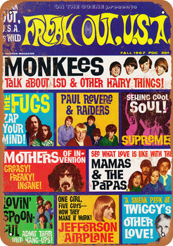 1967 Freak Out Magazine Monkees - Metal Sign