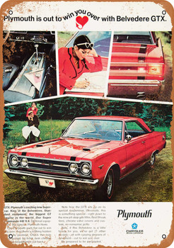 1967 Plymouth Belvedere GTX - Metal Sign 2