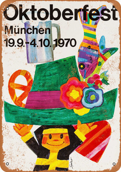 1970 Oktoberfest Munich Germany - Metal Sign