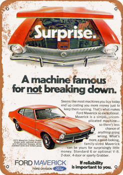 1972 Ford Maverick - Metal Sign