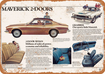 1975 Ford Maverick - Metal Sign
