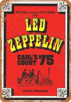 1975 Led Zeppelin at Earl's Court - Metal Sign 2