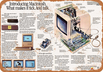 1984 Apple Macintosh Ad - Metal Sign