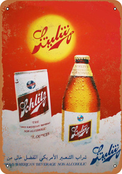 Schlitz Non-Alcoholic Arabian Beer - Metal Sign