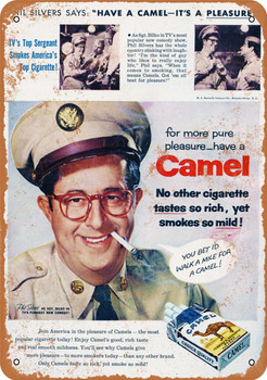 Phil Silvers Sgt Bilko for Camel Cigarettes - Metal Sign