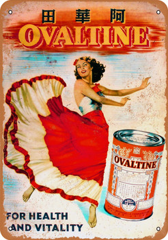 Japanese Ovaltine - Metal Sign