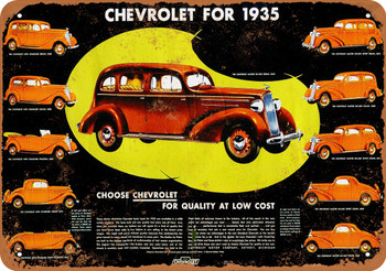 1935 Chevrolet - Metal Sign