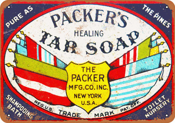 Packer's Healing Tar Soap - Metal Sign