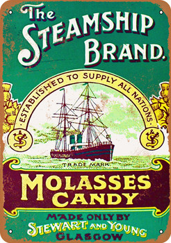 Steamship Molasses Candy - Metal Sign