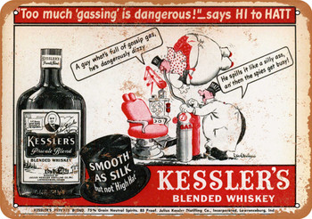 Kessler's Blended Whiskey - Metal Sign