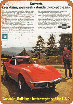 1972 Corvette - Metal Sign 2