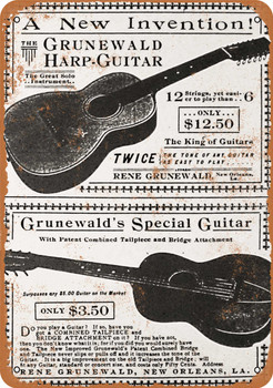 1902 First American 12-String Guitar - Metal Sign