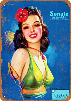 1942 Senate Beer - Metal Sign