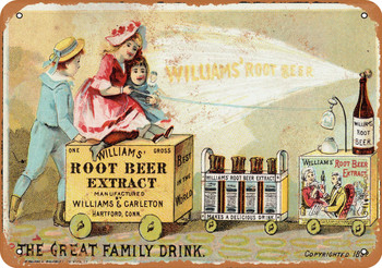 1892 Williams' Root Beer Extract - Metal Sign