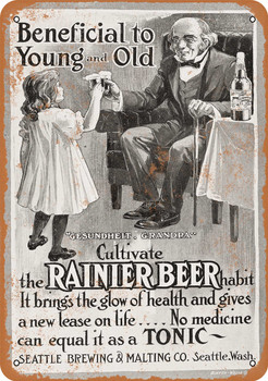 1906 Rainier Beer for Children - Metal Sign