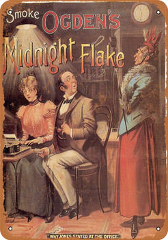 1906 Ogden's Midnight Flake Tobacco - Metal Sign