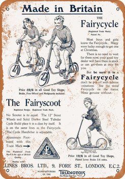 1924 Fairycycle and Fairyscoot - Metal Sign